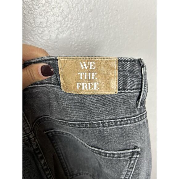 We The Free Free People The Pacifica High Rise Slim Straight Leg Size 26 Black - Picture 8 of 11